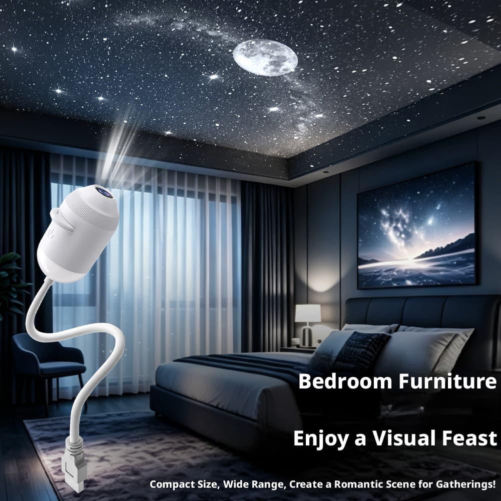 Night Light Projector Stars - Проектор звездного неба 2-в-1 Galaxy Star: