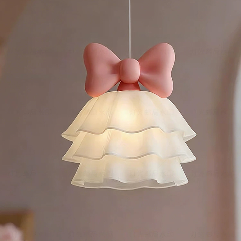 Baby Nursery Hot Air Balloon - Розовая люстра с бантом для детской