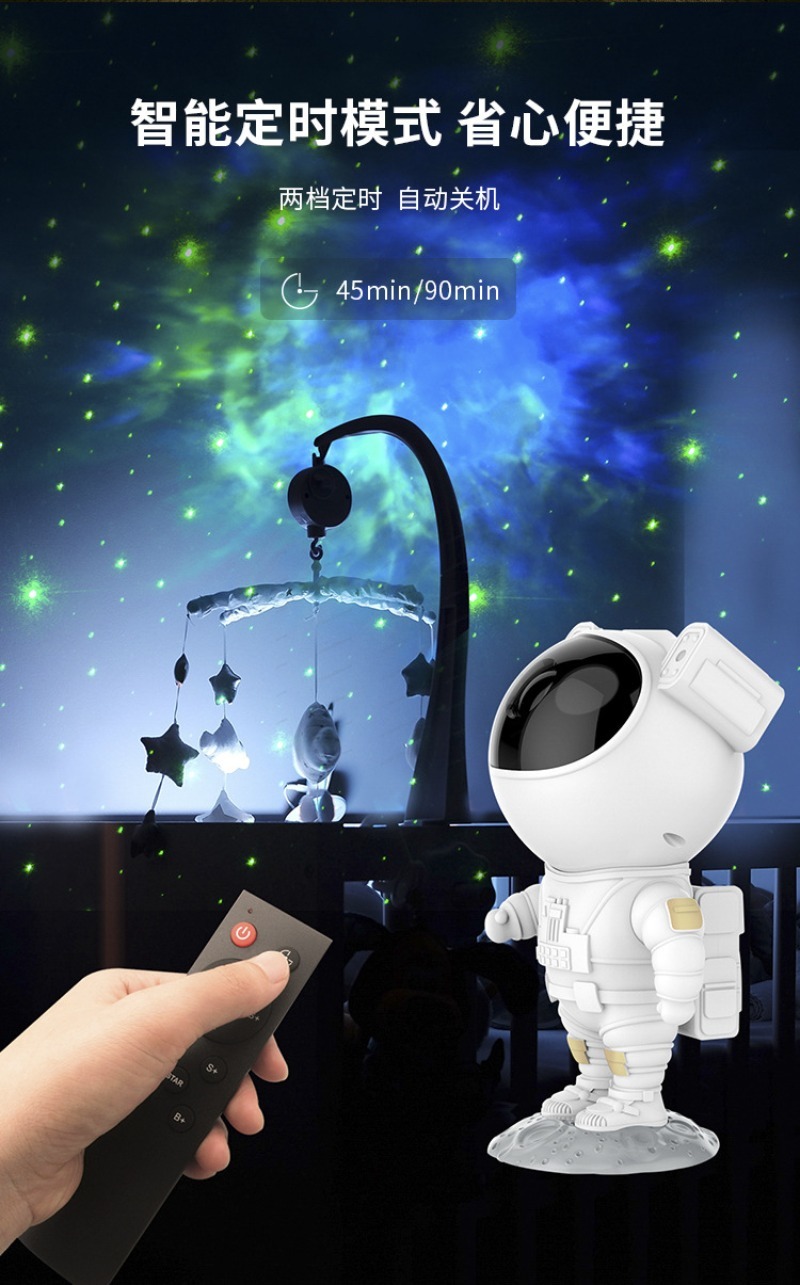 Night Light Projector Stars - Проектор звездного неба «Космонавт»: динамический ночник,