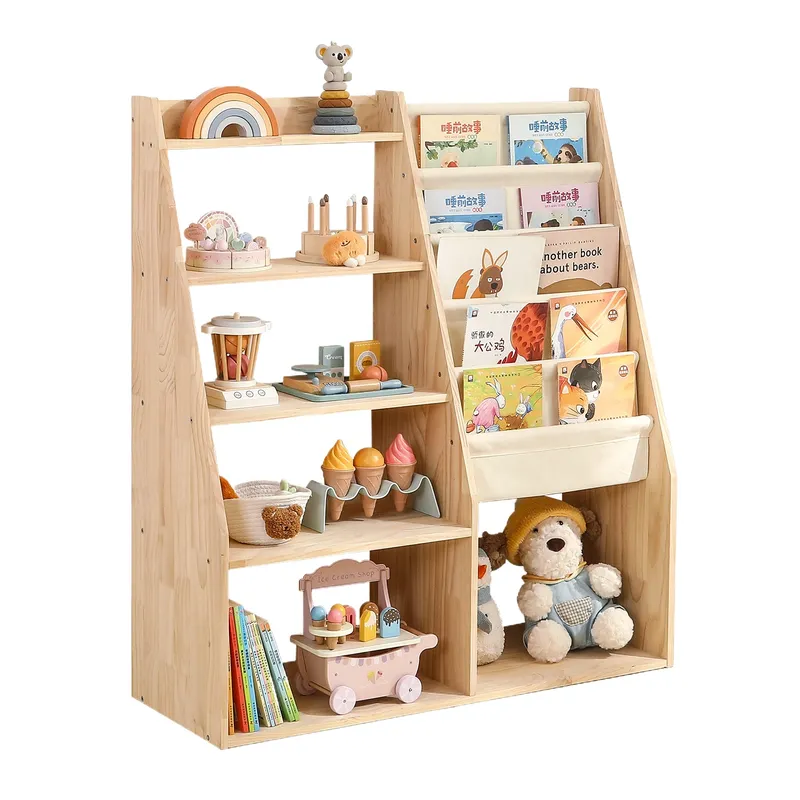 Baby Nursery Books - Детский стеллаж-органайзер 2-в-1 для игрушек и