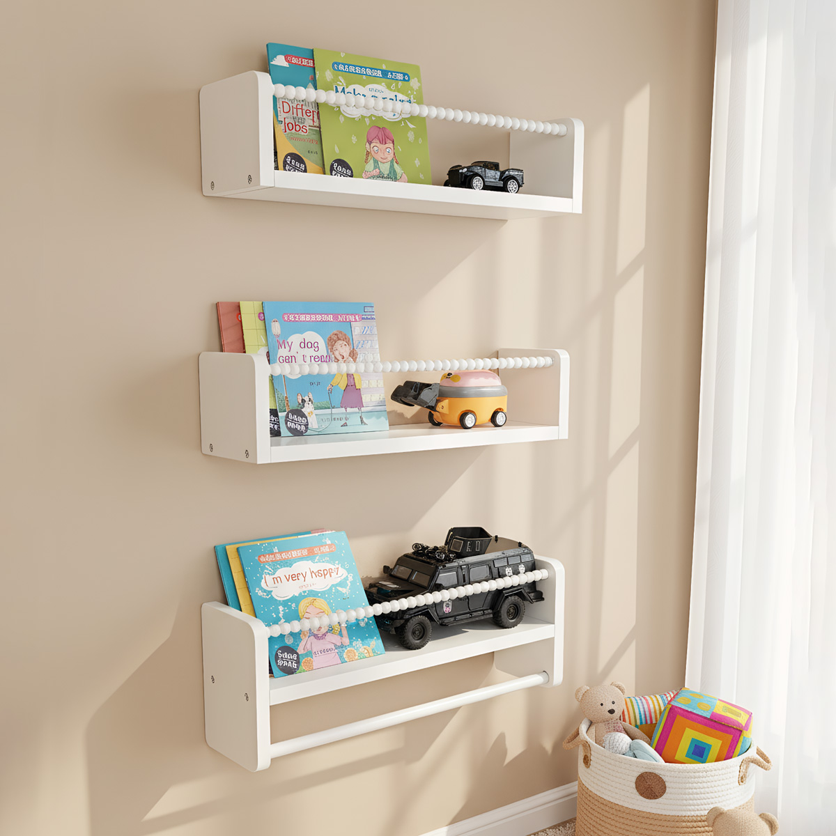 Baby Nursery Books - Деревянные полки для детских книг, 15,7-дюймовые