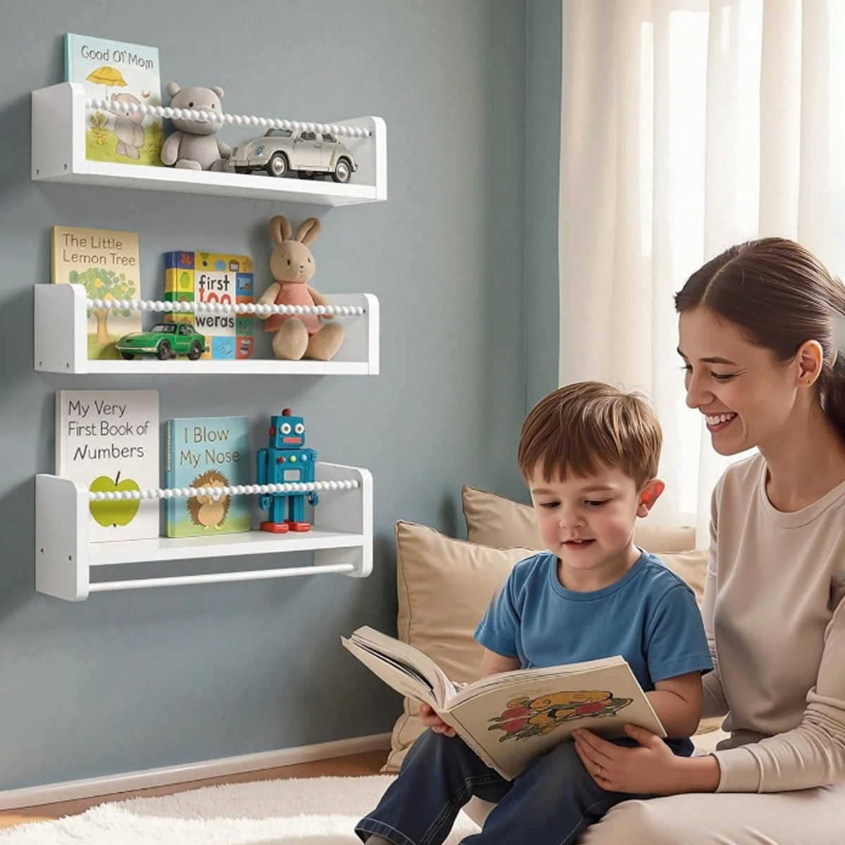 Настенные полки для детских кн – обзор и цена Baby Nursery Books