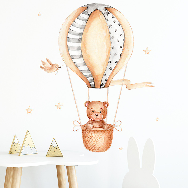 Наклейки на стену «Маленький м – обзор и цена Baby Nursery Hot Air Balloon