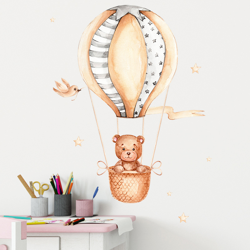 Наклейки на стену «Маленький м – обзор и цена Baby Nursery Hot Air Balloon