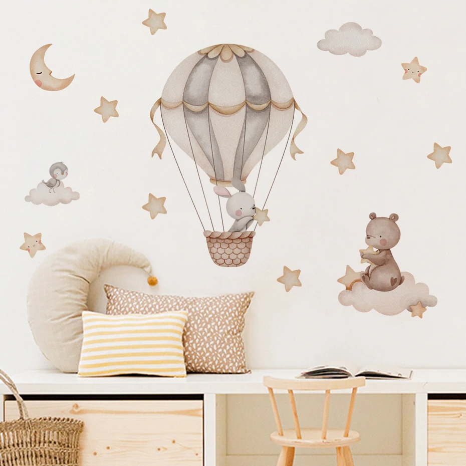 Акварельный медведь, воздушный – обзор и цена Baby Nursery Hot Air Balloon