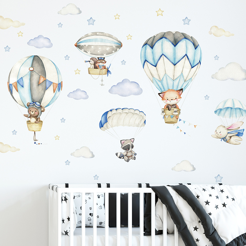 Мультяшные милые животные, воз – обзор и цена Baby Nursery Hot Air Balloon