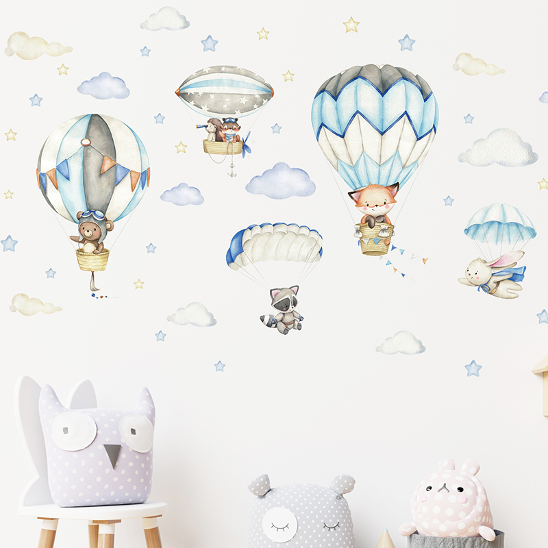 Мультяшные милые животные, воз – обзор и цена Baby Nursery Hot Air Balloon