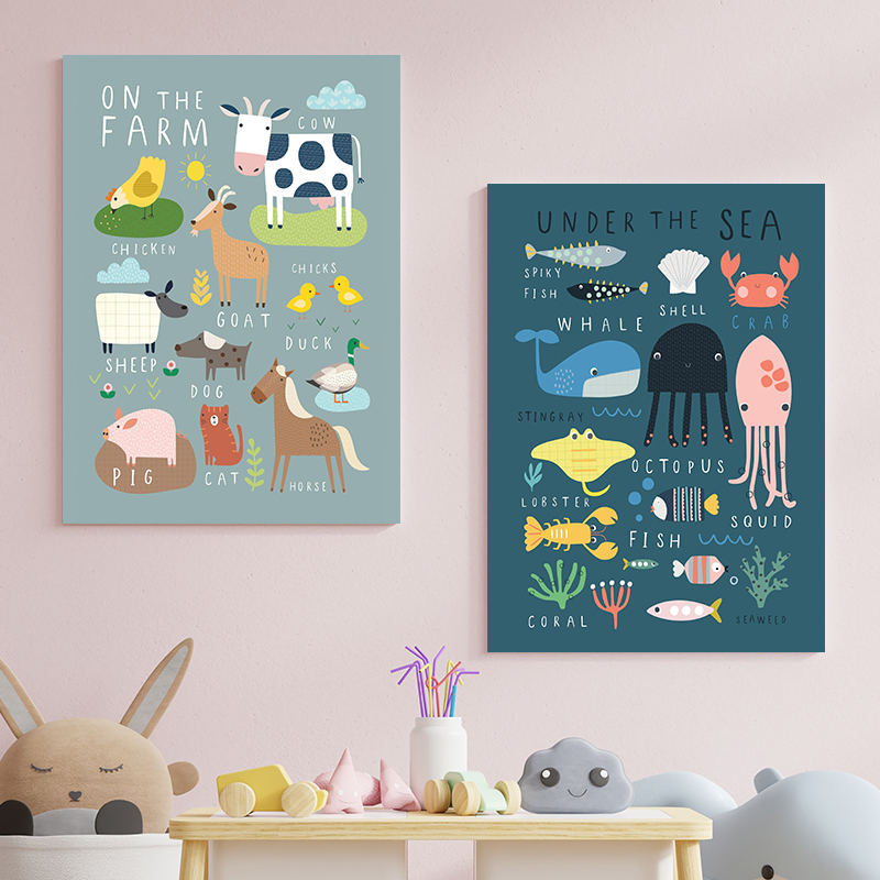 Постер с принтом «Подводный ми – обзор и цена Baby Nursery Under The Sea