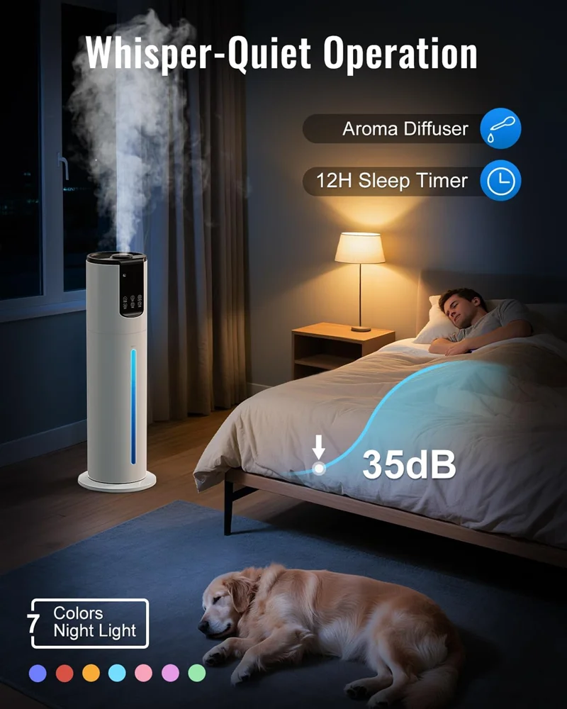 Ультра-тихий ультразвуковой ув – обзор и цена Humidifier Nursery Quiet