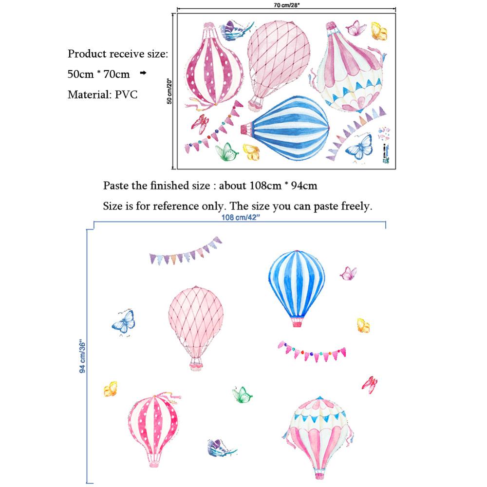 Наклейка на стену с мультяшным – обзор и цена Baby Nursery Hot Air Balloon