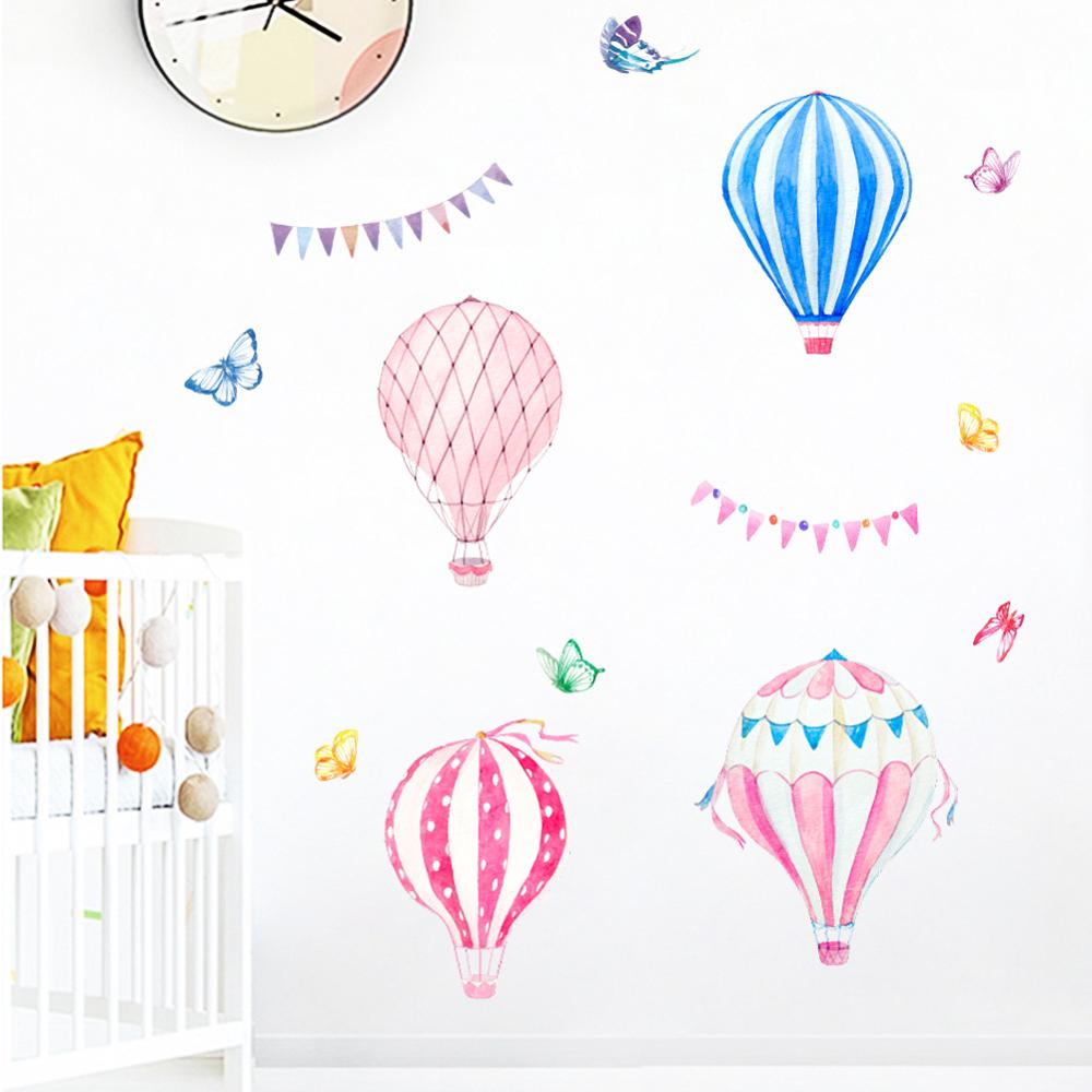 Наклейка на стену с мультяшным – обзор и цена Baby Nursery Hot Air Balloon