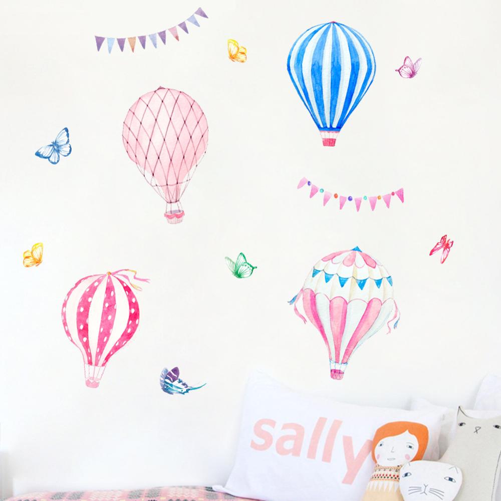 Наклейка на стену с мультяшным – обзор и цена Baby Nursery Hot Air Balloon